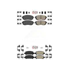 AmeriBRAKES KNF-101244 Disc Brake Pad for 2002-2006 Subaru Baja, Subaru Forester and More - Front and Rear