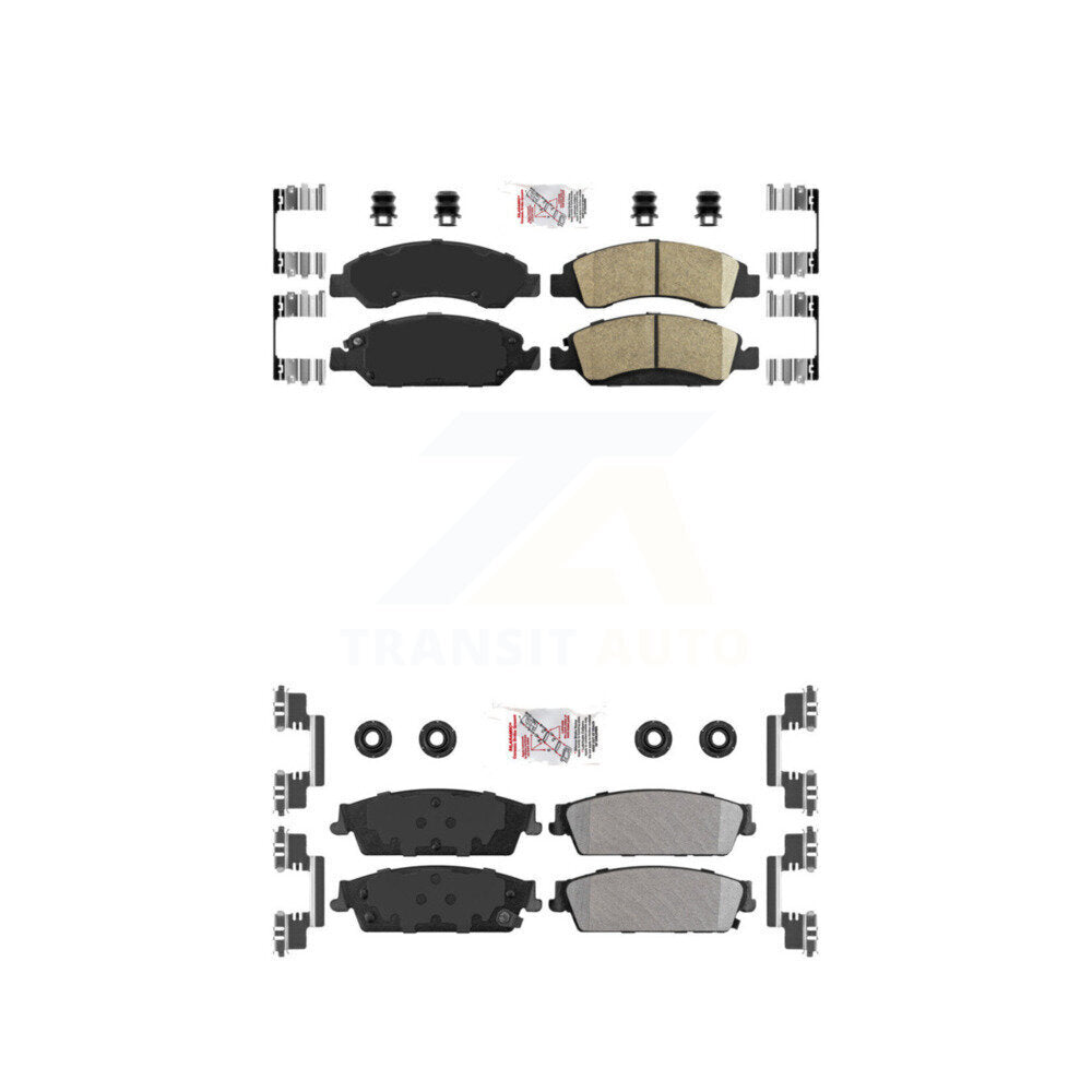 AmeriBRAKES KNF-101249 Disc Brake Pad for 2007-2014 Cadillac Escalade, Cadillac Escalade ESV and More - Front and Rear