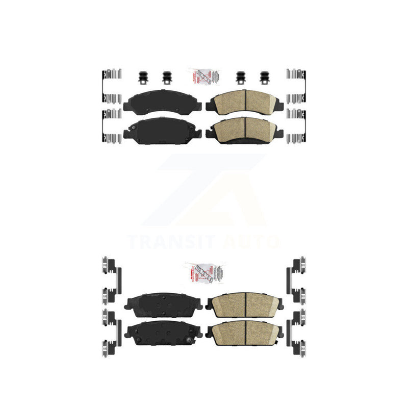 AmeriBRAKES KNF-101250 Disc Brake Pad for 2007-2014 Cadillac Escalade, Cadillac Escalade ESV and More - Front and Rear