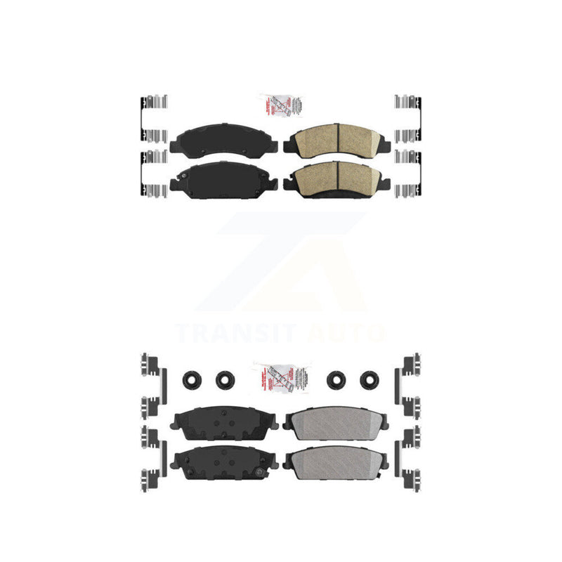 AmeriBRAKES KNF-101251 Disc Brake Pad for 2007-2014 Cadillac Escalade, Cadillac Escalade ESV and More - Front and Rear