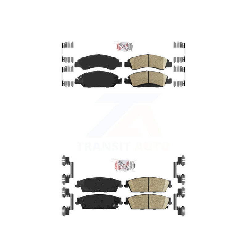 AmeriBRAKES KNF-101252 Disc Brake Pad for 2007-2014 Cadillac Escalade, Cadillac Escalade ESV and More - Front and Rear