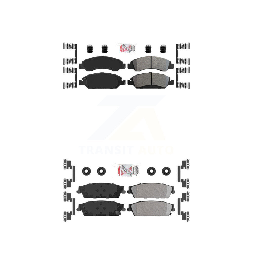 AmeriBRAKES KNF-101253 Disc Brake Pad for 2007-2014 Cadillac Escalade, Cadillac Escalade ESV and More - Front and Rear