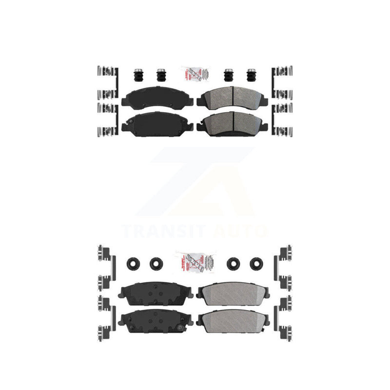 AmeriBRAKES KNF-101253 Disc Brake Pad for 2007-2014 Cadillac Escalade, Cadillac Escalade ESV and More - Front and Rear