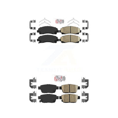 AmeriBRAKES KNF-101281 Disc Brake Pad for 2006-2014 Acura TL, Honda Ridgeline - Front and Rear