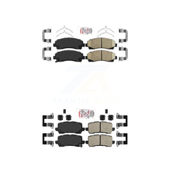 AmeriBRAKES KNF-101285 Disc Brake Pad for 2015-2020 Acura TLX - Front and Rear
