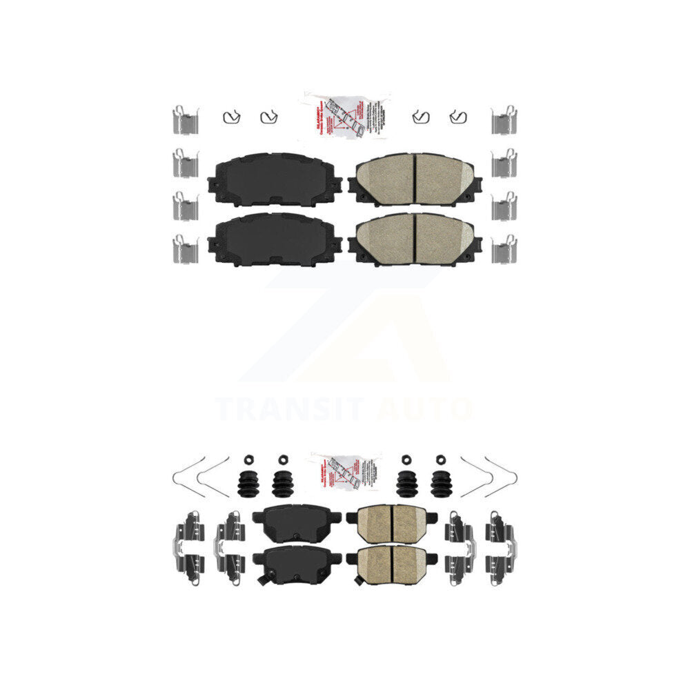 AmeriBRAKES KNF-101295 Disc Brake Pad for 2010-2022 Toyota Corolla, Toyota Prius AWD-e and More - Front and Rear