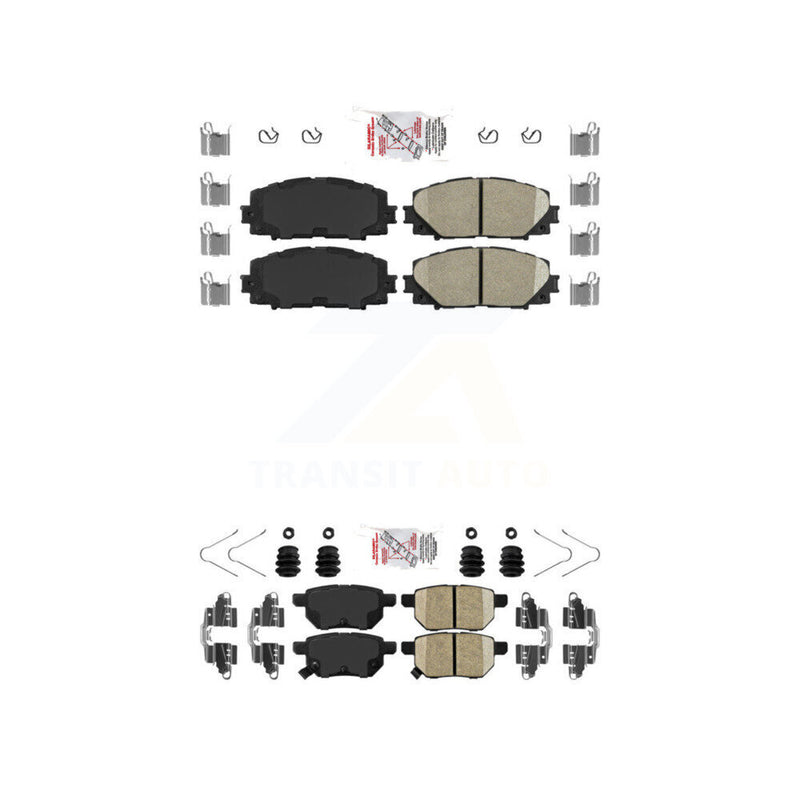 AmeriBRAKES KNF-101295 Disc Brake Pad for 2010-2022 Toyota Corolla, Toyota Prius AWD-e and More - Front and Rear