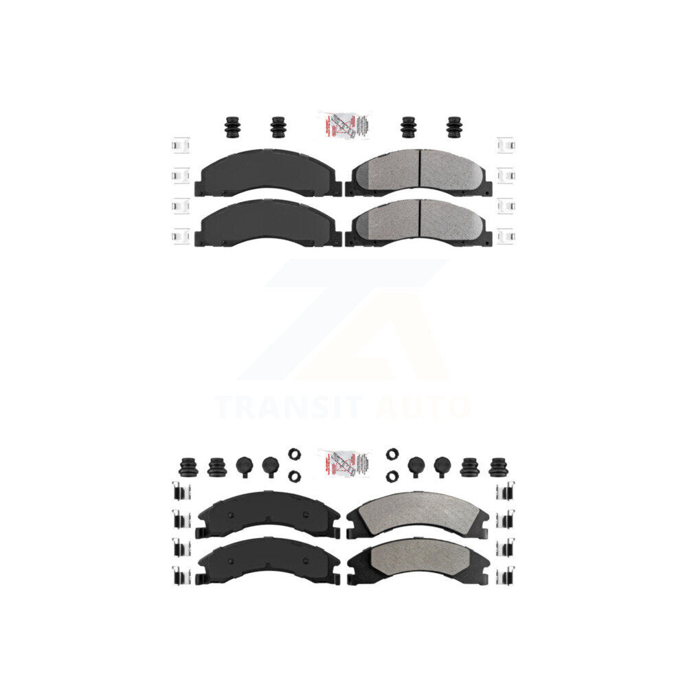 AmeriBRAKES KNF-101306 Disc Brake Pad for 2008-2023 Ford E-350 Super Duty, Ford E-450 Super Duty and More - Front and Rear