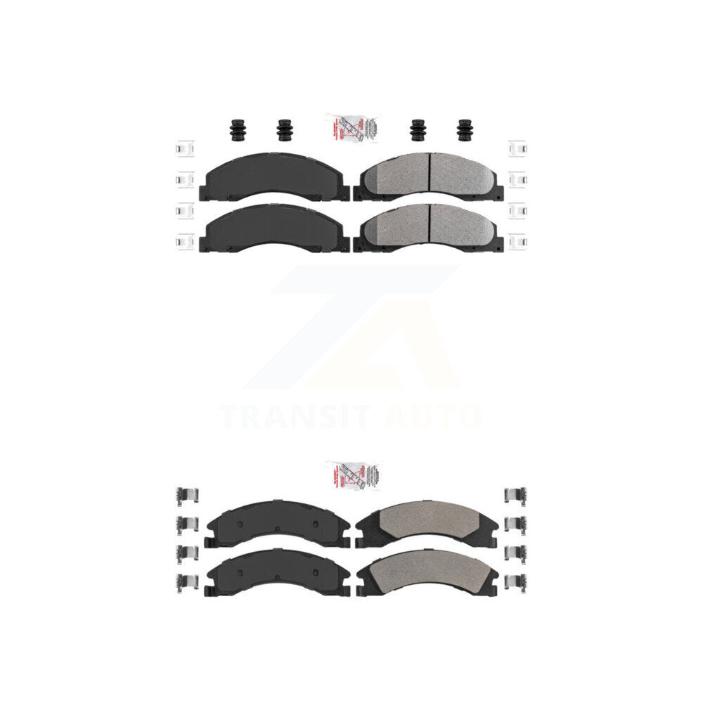 AmeriBRAKES KNF-101307 Disc Brake Pad for 2008-2023 Ford E-350 Super Duty, Ford E-450 Super Duty and More - Front and Rear