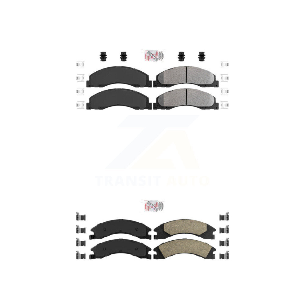 AmeriBRAKES KNF-101308 Disc Brake Pad for 2008-2023 Ford E-350 Super Duty, Ford E-450 Super Duty and More - Front and Rear