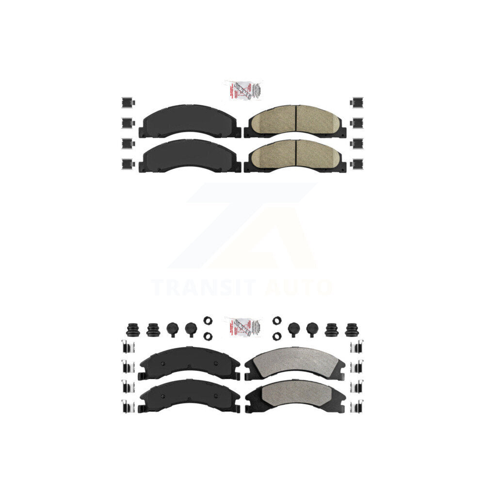 AmeriBRAKES KNF-101309 Disc Brake Pad for 2008-2023 Ford E-350 Super Duty, Ford E-450 Super Duty and More - Front and Rear