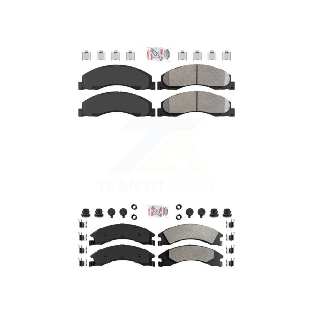 AmeriBRAKES KNF-101312 Disc Brake Pad for 2008-2023 Ford E-350 Super Duty, Ford E-450 Super Duty and More - Front and Rear