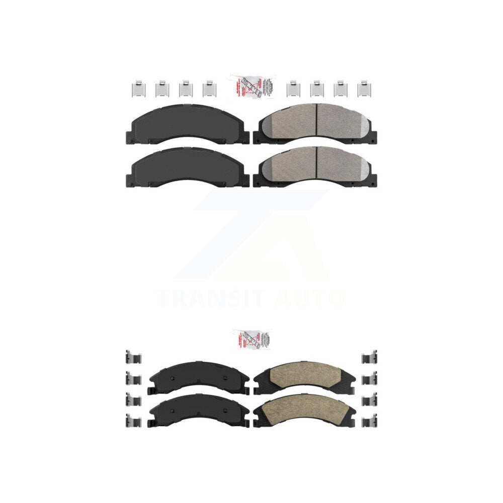 AmeriBRAKES KNF-101314 Disc Brake Pad for 2008-2023 Ford E-350 Super Duty, Ford E-450 Super Duty and More - Front and Rear