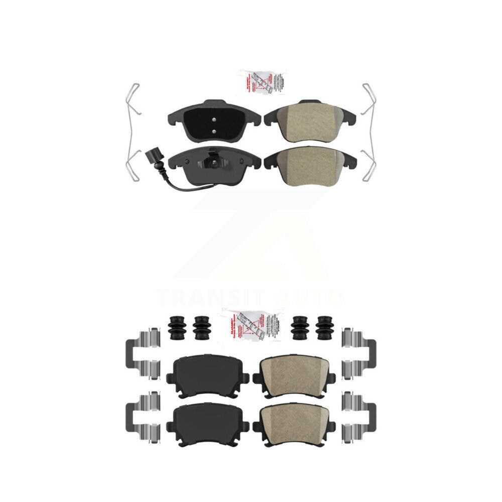 AmeriBRAKES KNF-101340 Disc Brake Pad for 2009-2018 Volkswagen Tiguan Limited, Audi Q3 and More - Front and Rear
