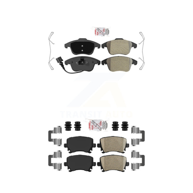 AmeriBRAKES KNF-101340 Disc Brake Pad for 2009-2018 Volkswagen Tiguan Limited, Audi Q3 and More - Front and Rear