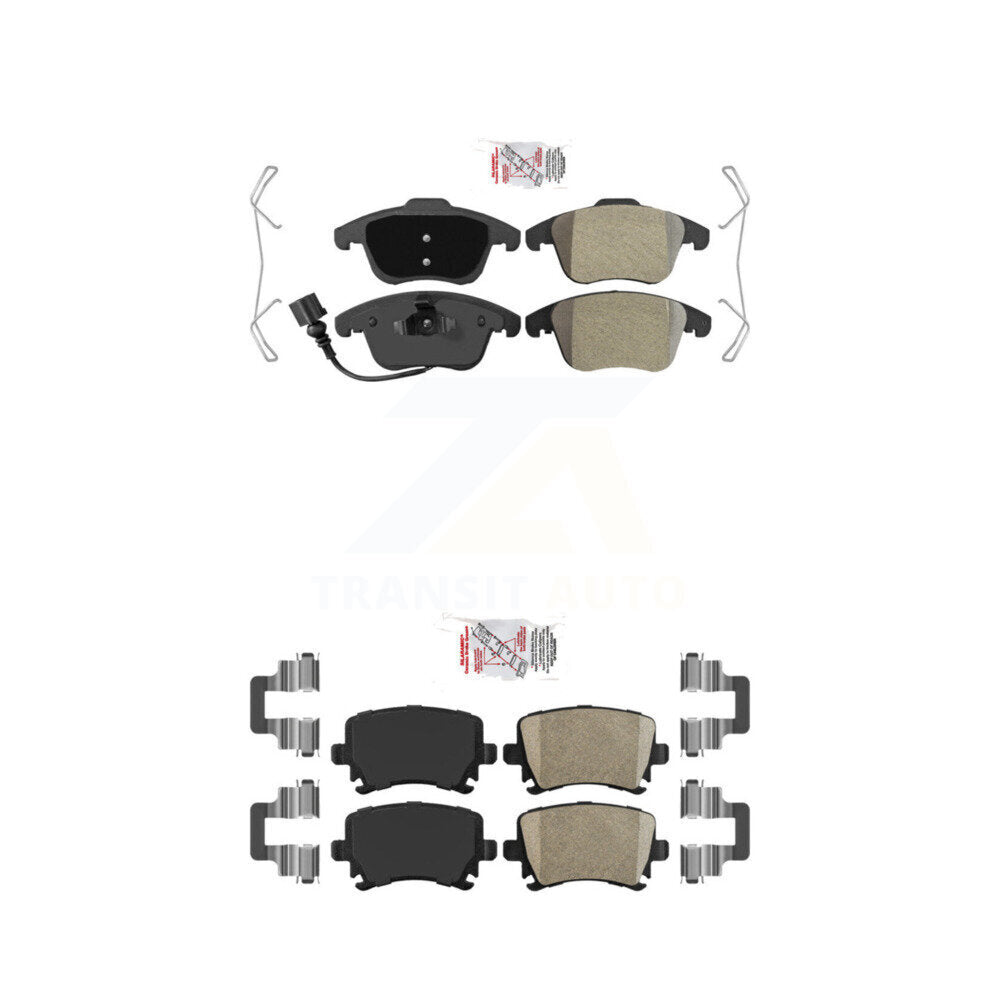 AmeriBRAKES KNF-101341 Disc Brake Pad for 2009-2018 Volkswagen Tiguan Limited, Audi Q3 and More - Front and Rear