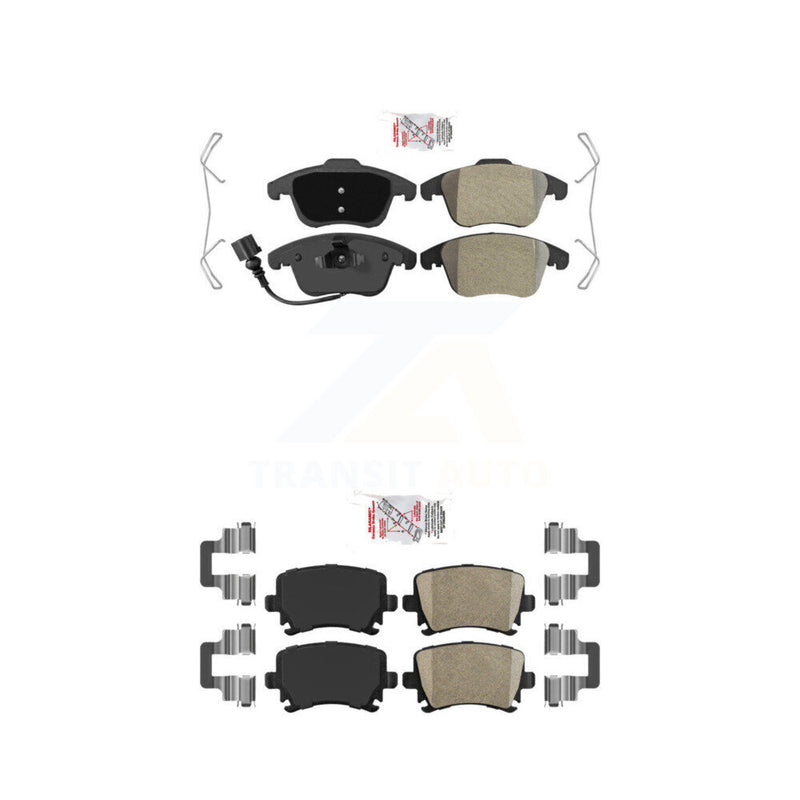 AmeriBRAKES KNF-101341 Disc Brake Pad for 2009-2018 Volkswagen Tiguan Limited, Audi Q3 and More - Front and Rear