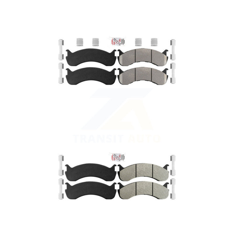 AmeriBRAKES KNF-101350 Disc Brake Pad for 1998-2022 Ford F-59 Commercial Stripped Chassis, IC Corporation BE School Bus and More - Front and Rear