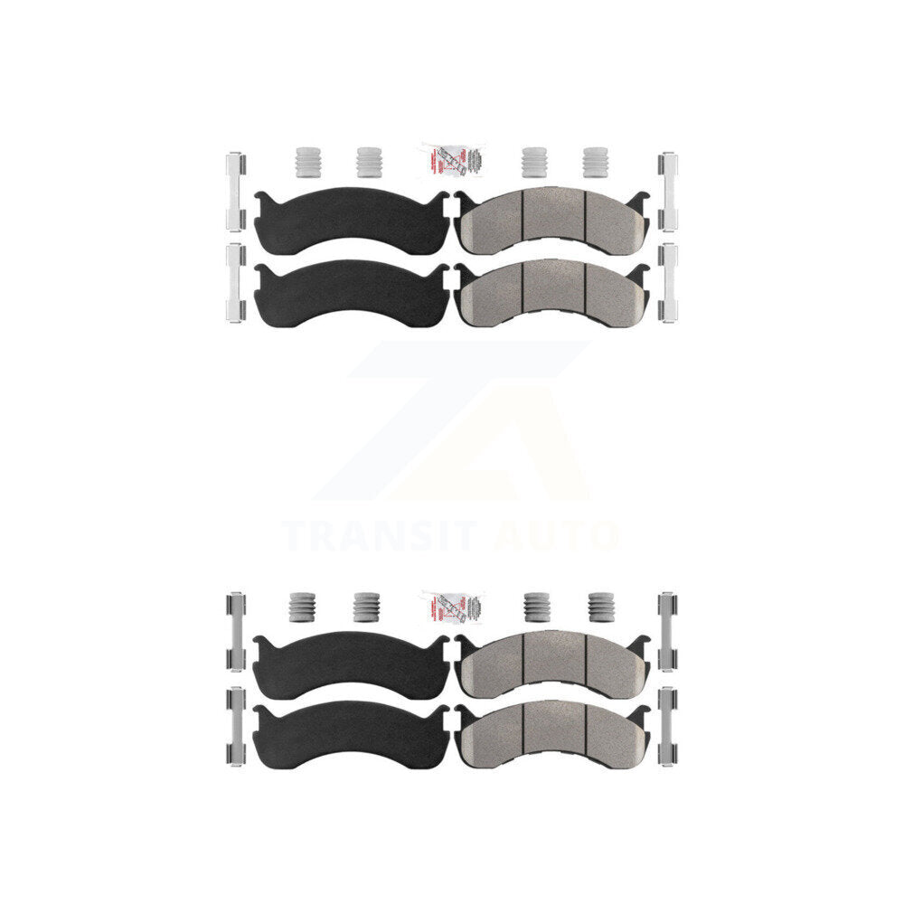 AmeriBRAKES KNF-101351 Disc Brake Pad for 1998-2022 Ford F-59 Commercial Stripped Chassis, IC Corporation BE School Bus and More - Front and Rear