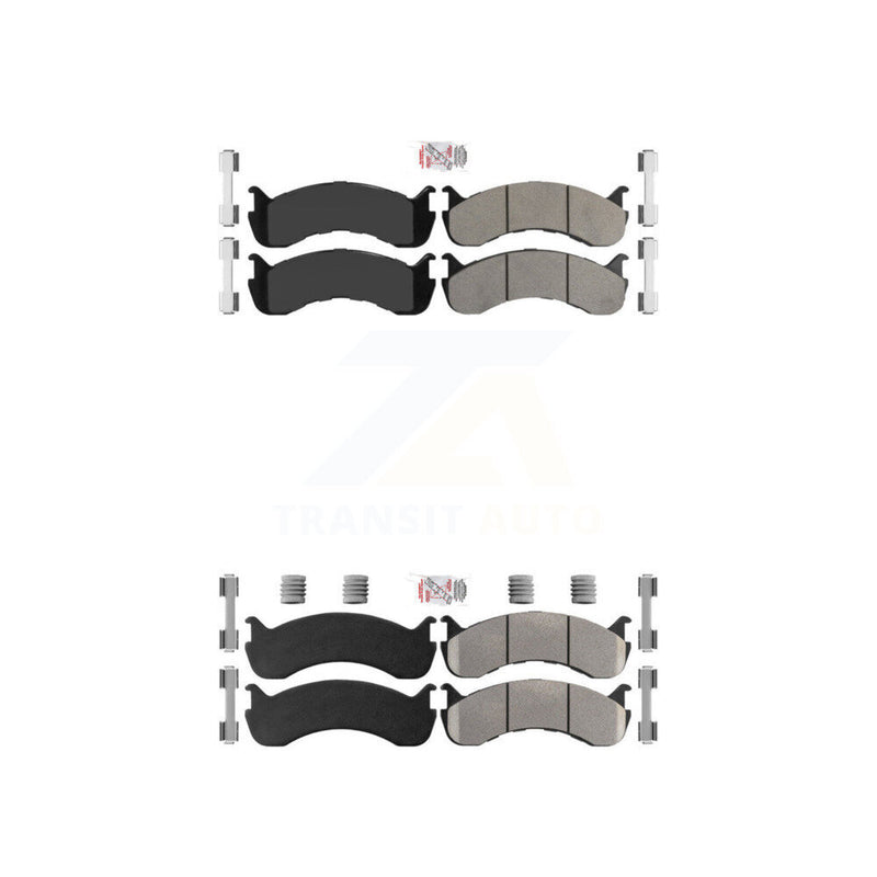 AmeriBRAKES KNF-101353 Disc Brake Pad for 1998-2022 Ford F-59 Commercial Stripped Chassis, IC Corporation BE School Bus and More - Front and Rear