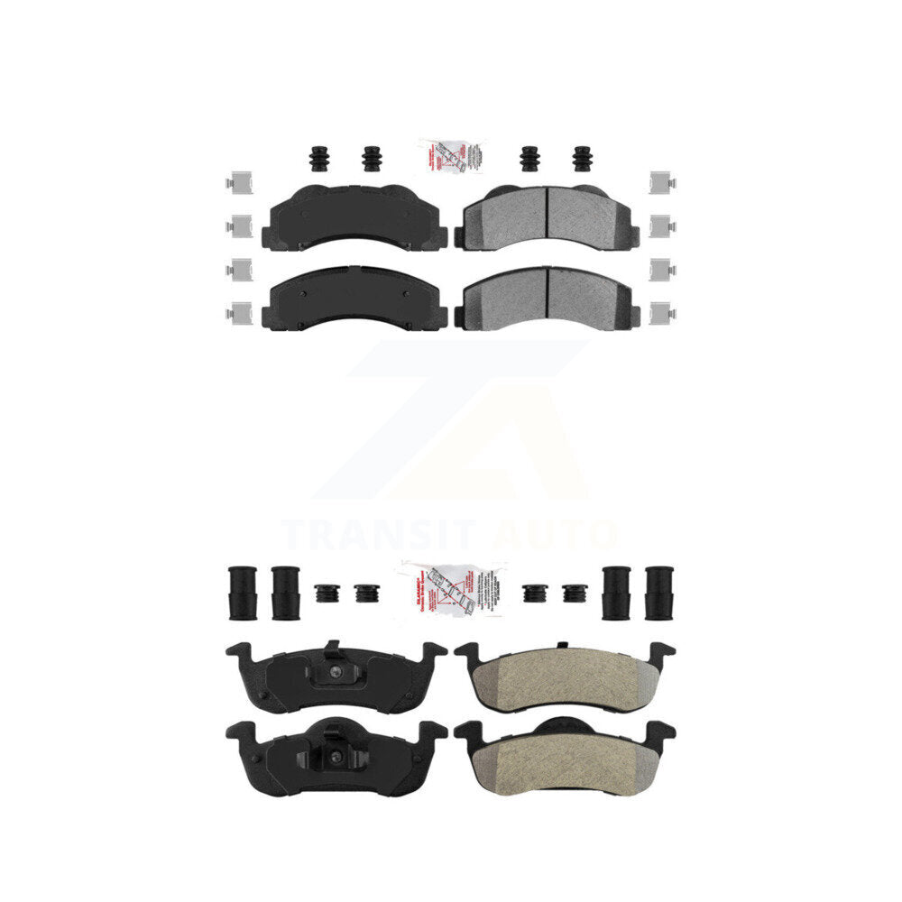 AmeriBRAKES KNF-101366 Disc Brake Pad for 2010-2017 Ford Expedition, Lincoln Navigator - Front and Rear