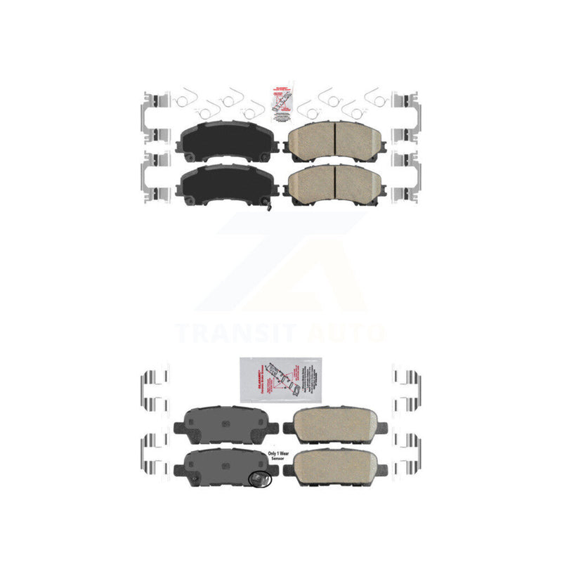 AmeriBRAKES KNF-101392 Disc Brake Pad for 2014-2019 Nissan Rogue, INFINITI QX50 - Front and Rear
