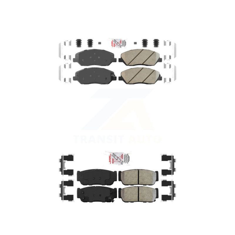 AmeriBRAKES KNF-101394 Disc Brake Pad for 2006-2007 Hyundai Entourage, Kia Sedona - Front and Rear