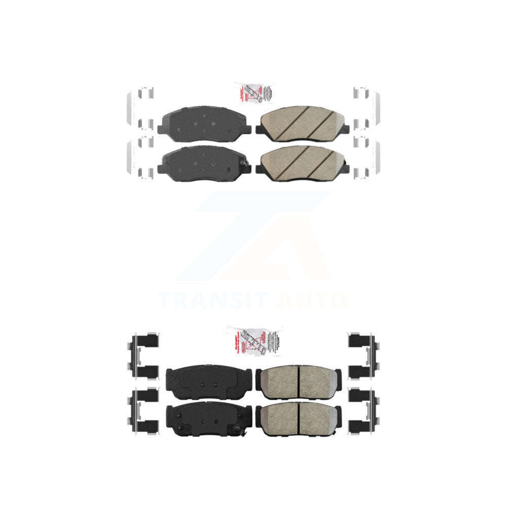 AmeriBRAKES KNF-101395 Disc Brake Pad for 2006-2007 Hyundai Entourage, Kia Sedona - Front and Rear