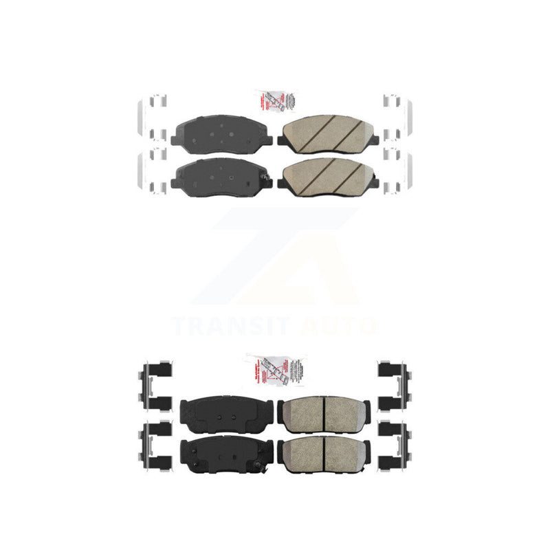 AmeriBRAKES KNF-101395 Disc Brake Pad for 2006-2007 Hyundai Entourage, Kia Sedona - Front and Rear