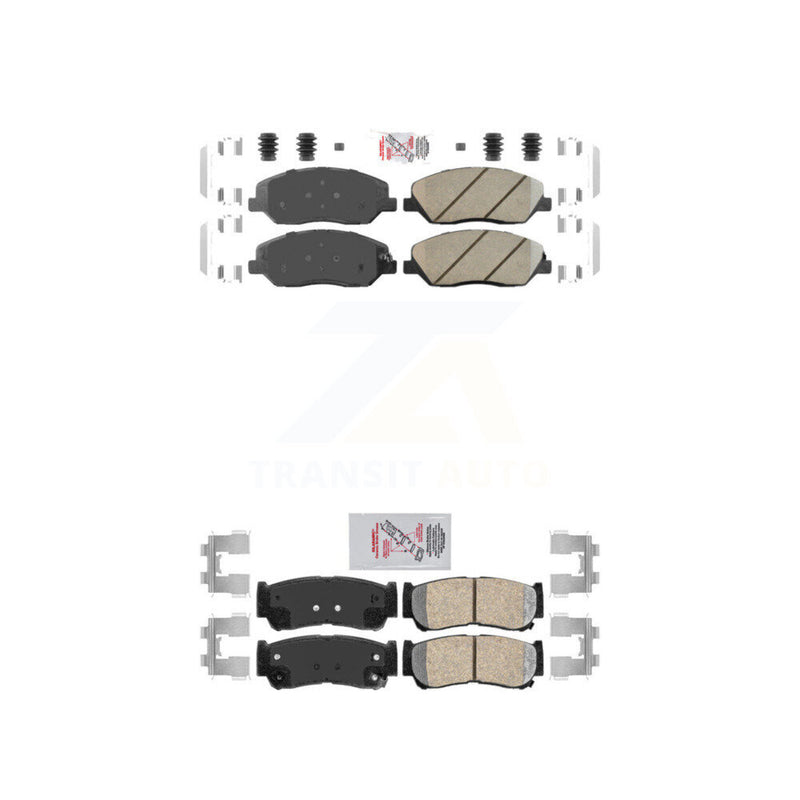 AmeriBRAKES KNF-101396 Disc Brake Pad for 2007-2009 Hyundai Santa Fe - Front and Rear