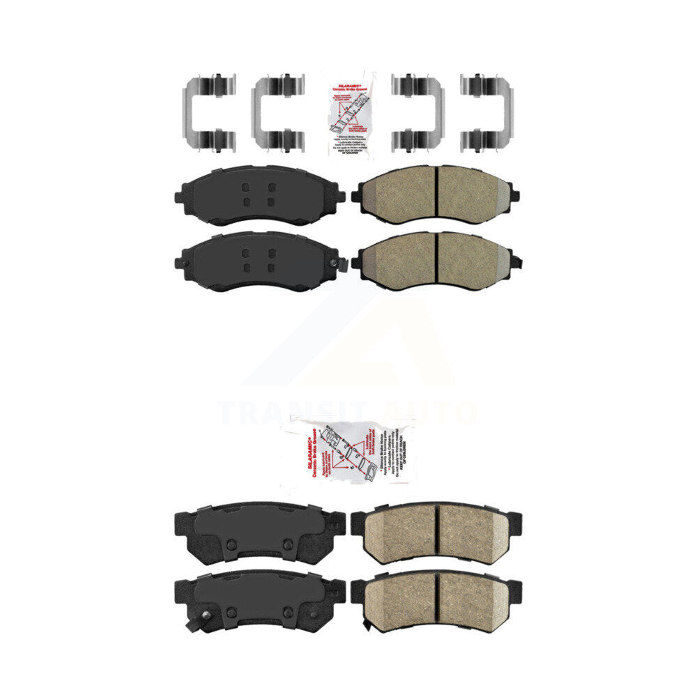 AmeriBRAKES KNF-101404 Disc Brake Pad for 2014-2016 Chevrolet Spark, Chevrolet Spark EV - Front and Rear