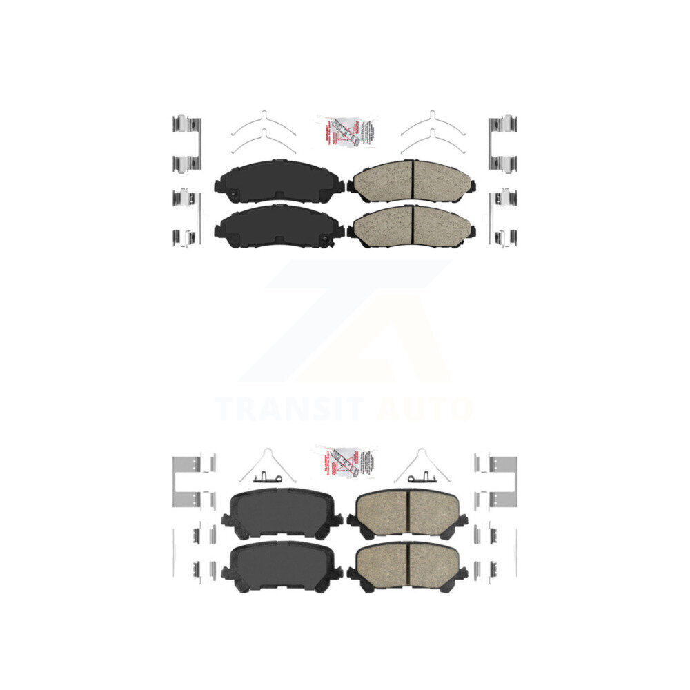 AmeriBRAKES KNF-101407 Disc Brake Pad for 2014-2024 Honda Ridgeline, Honda Pilot, Acura MDX - Front and Rear