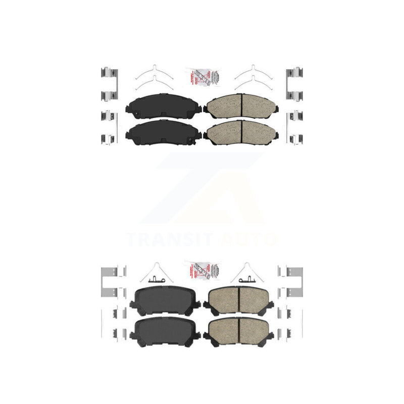 AmeriBRAKES KNF-101407 Disc Brake Pad for 2014-2024 Honda Ridgeline, Honda Pilot, Acura MDX - Front and Rear