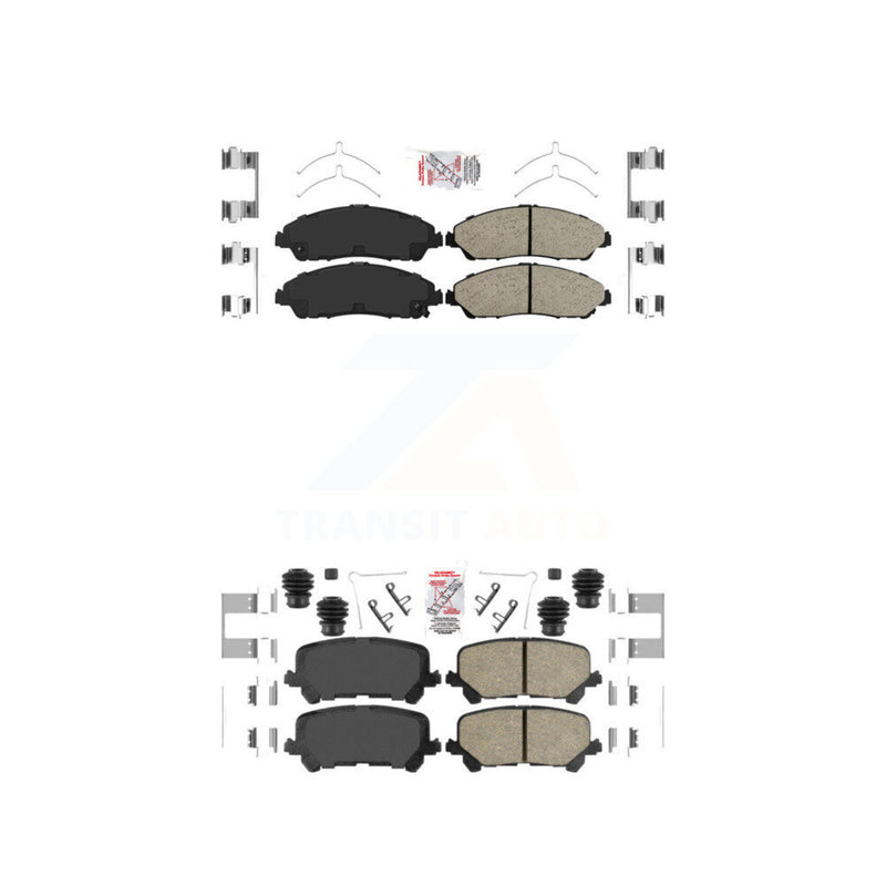 AmeriBRAKES KNF-101408 Disc Brake Pad for 2014-2024 Honda Ridgeline, Honda Pilot, Acura MDX - Front and Rear