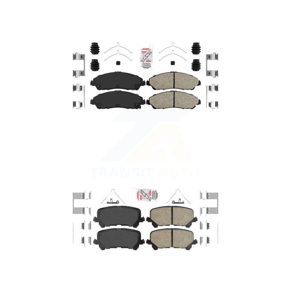 AmeriBRAKES KNF-101409 Disc Brake Pad for 2014-2024 Honda Ridgeline, Honda Pilot, Acura MDX - Front and Rear