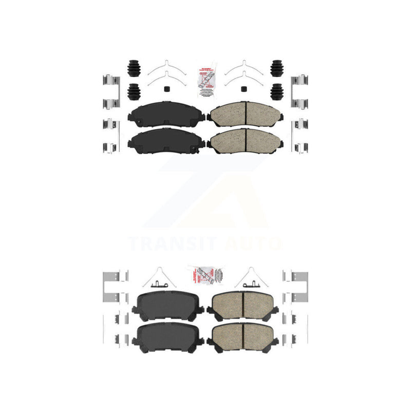 AmeriBRAKES KNF-101409 Disc Brake Pad for 2014-2024 Honda Ridgeline, Honda Pilot, Acura MDX - Front and Rear