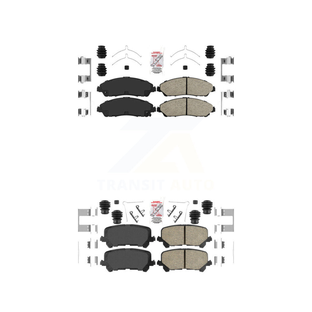 AmeriBRAKES KNF-101410 Disc Brake Pad for 2014-2024 Honda Ridgeline, Honda Pilot, Acura MDX - Front and Rear