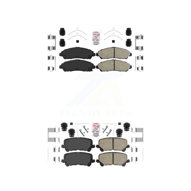 AmeriBRAKES KNF-101410 Disc Brake Pad for 2014-2024 Honda Ridgeline, Honda Pilot, Acura MDX - Front and Rear