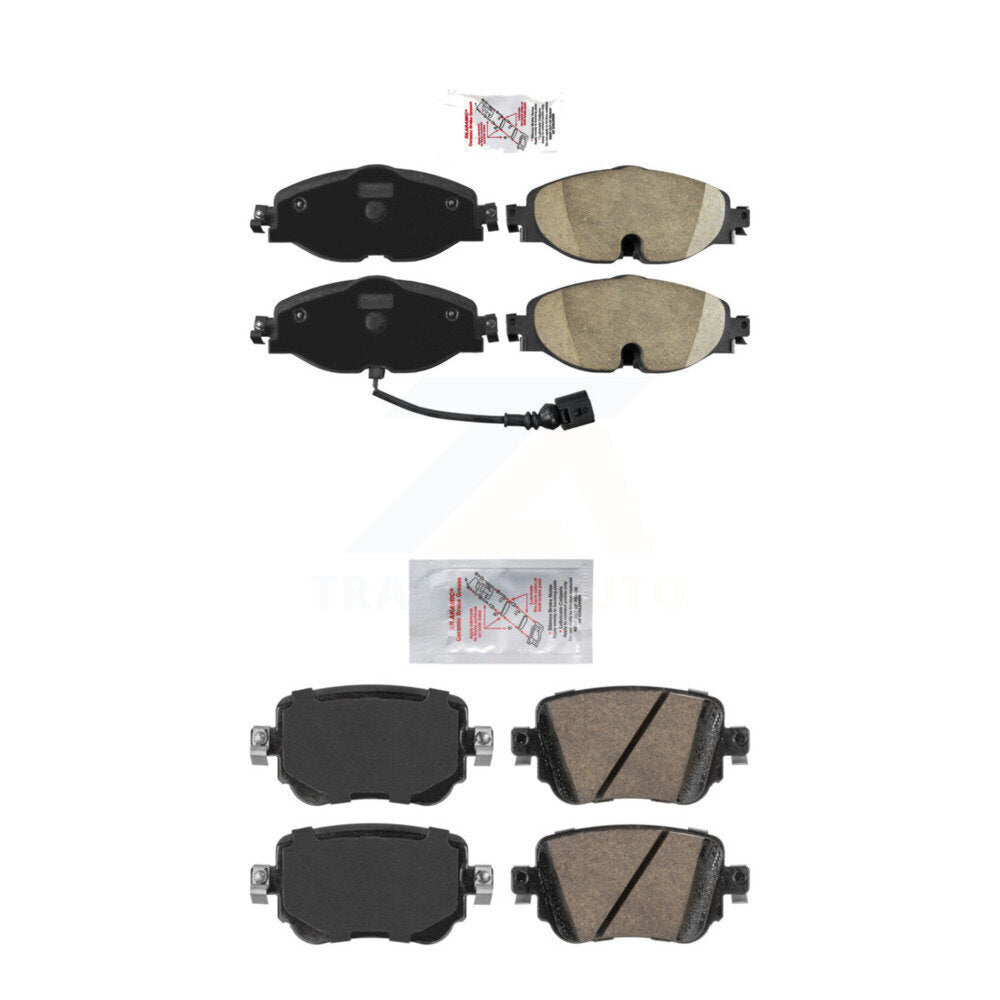 AmeriBRAKES KNF-101417 Disc Brake Pad for 2015-2022 Volkswagen Golf, Volkswagen Passat and More - Front and Rear