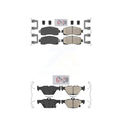 AmeriBRAKES KNF-101431 Disc Brake Pad for 2019-2025 Subaru Crosstrek, Subaru Impreza and More - Front and Rear