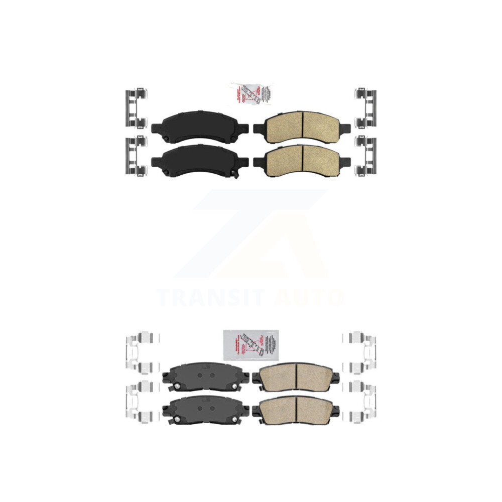 AmeriBRAKES KNF-101439 Disc Brake Pad for 2007-2017 GMC Acadia Limited, Chevrolet Traverse and More - Front and Rear