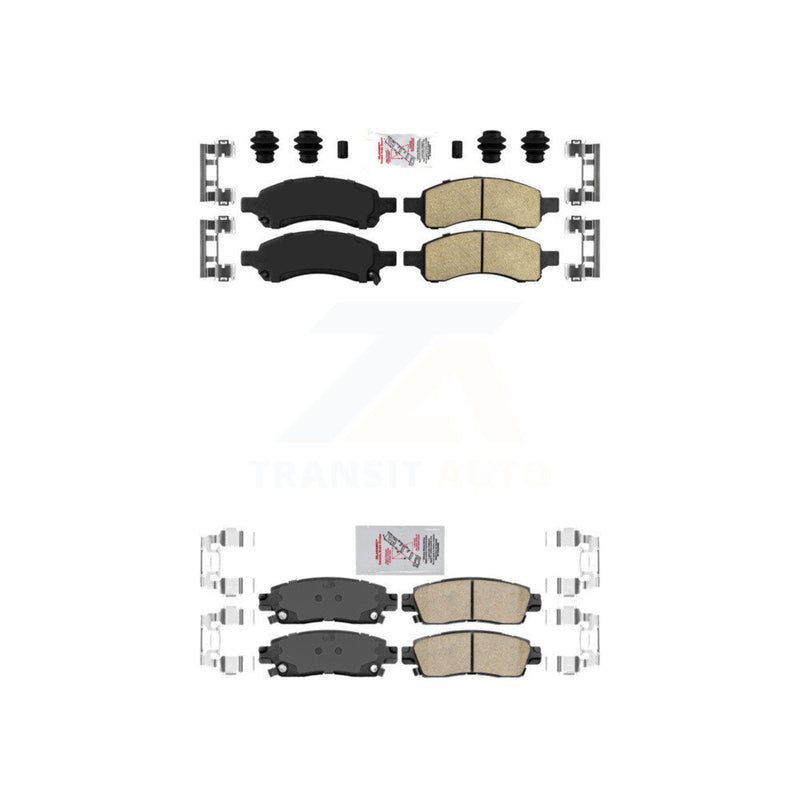 AmeriBRAKES KNF-101441 Disc Brake Pad for 2007-2017 GMC Acadia Limited, Chevrolet Traverse and More - Front and Rear
