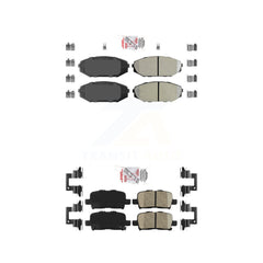 AmeriBRAKES KNF-101445 Disc Brake Pad for 2001-2004 Honda Odyssey, Acura MDX - Front and Rear