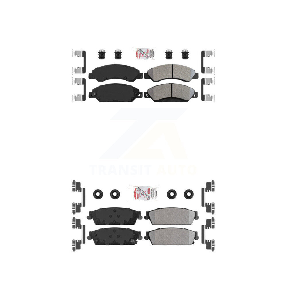 AmeriBRAKES KNF-101448 Disc Brake Pad for 2007 Cadillac Escalade, Cadillac Escalade ESV and More - Front and Rear