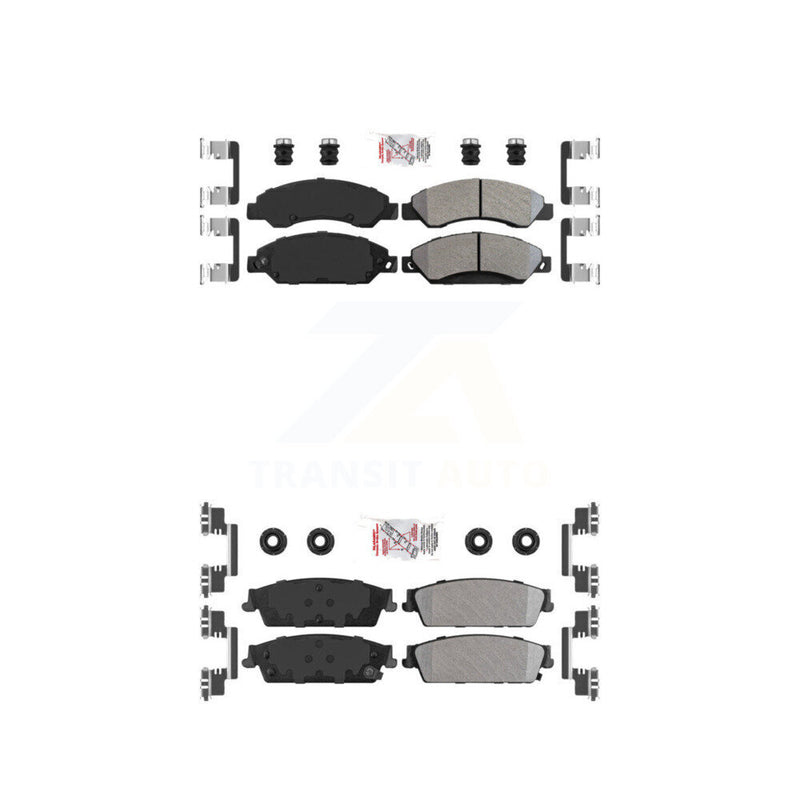 AmeriBRAKES KNF-101448 Disc Brake Pad for 2007 Cadillac Escalade, Cadillac Escalade ESV and More - Front and Rear