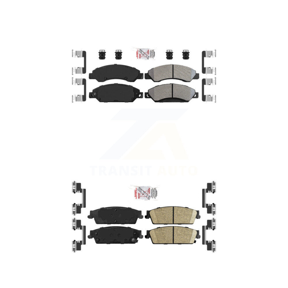 AmeriBRAKES KNF-101449 Disc Brake Pad for 2007 Cadillac Escalade, Cadillac Escalade ESV and More - Front and Rear