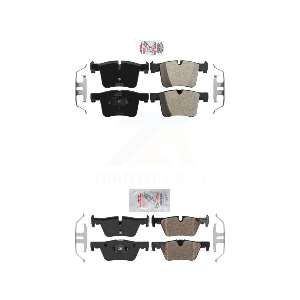 AmeriBRAKES KNF-101453 Disc Brake Pad for 2012-2018 BMW 328d, BMW 328d xDrive and More - Front and Rear