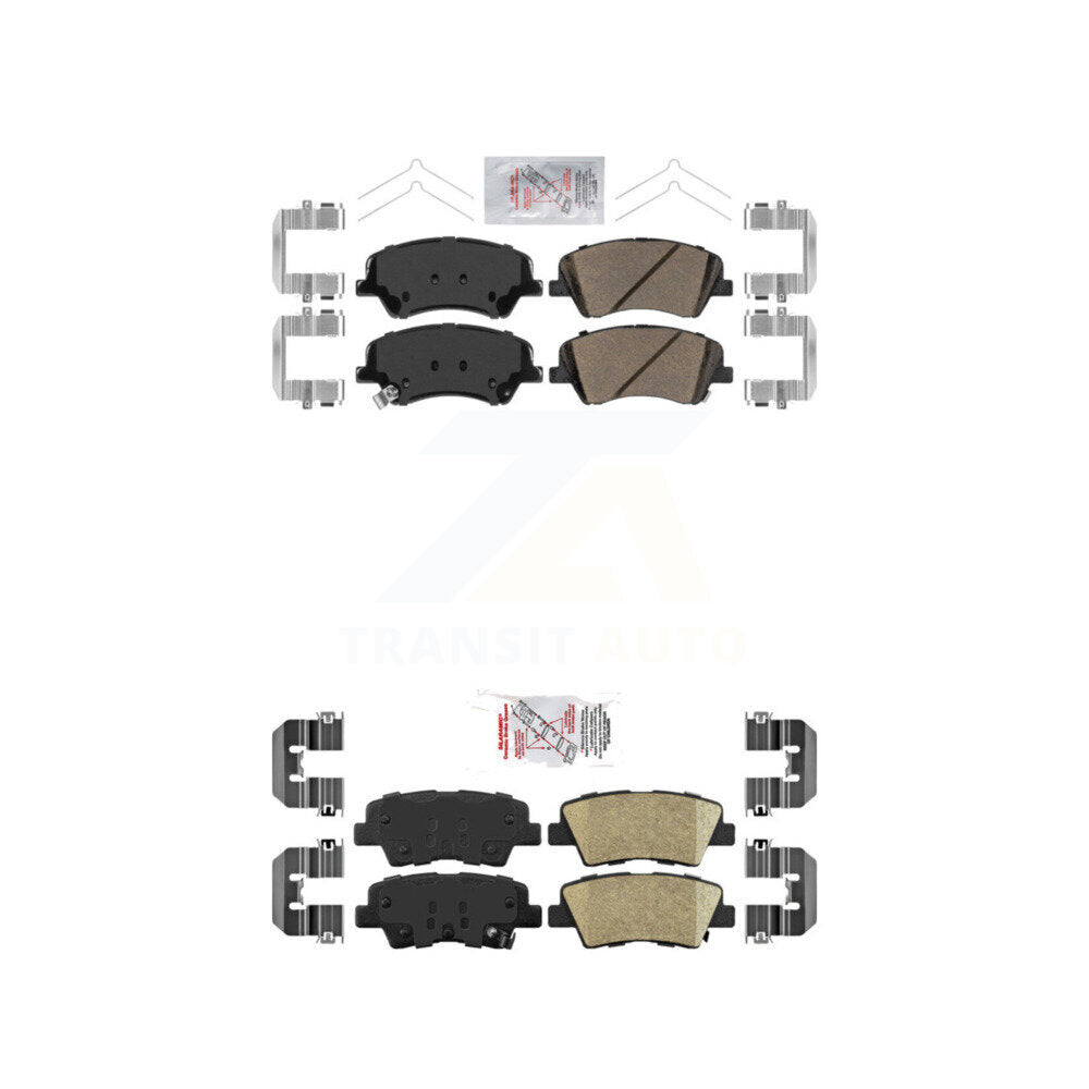 AmeriBRAKES KNF-101457 Disc Brake Pad for 2018-2023 Kia Rio, Hyundai Accent - Front and Rear