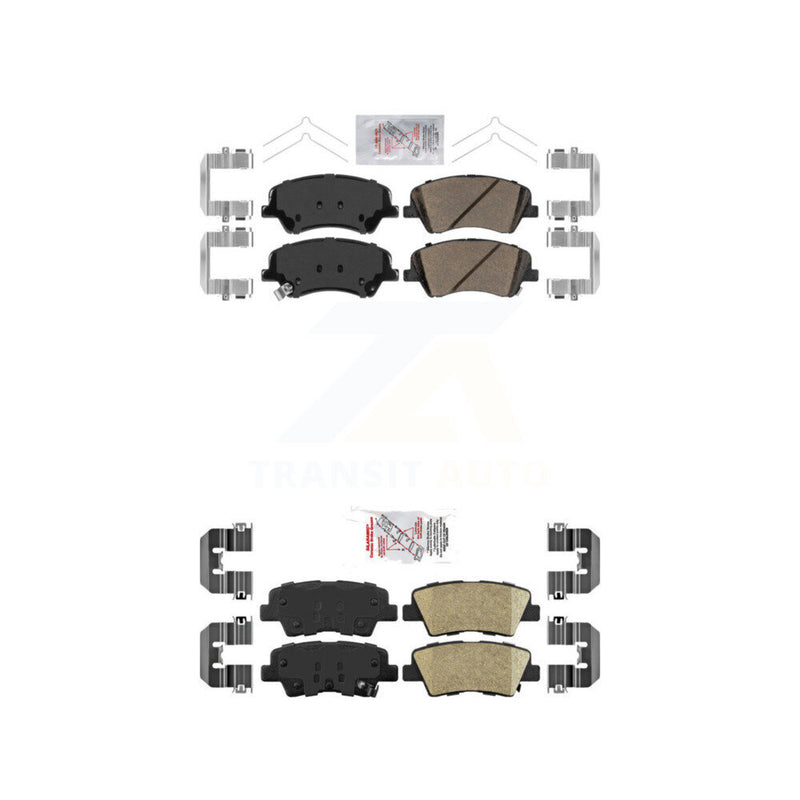AmeriBRAKES KNF-101457 Disc Brake Pad for 2018-2023 Kia Rio, Hyundai Accent - Front and Rear