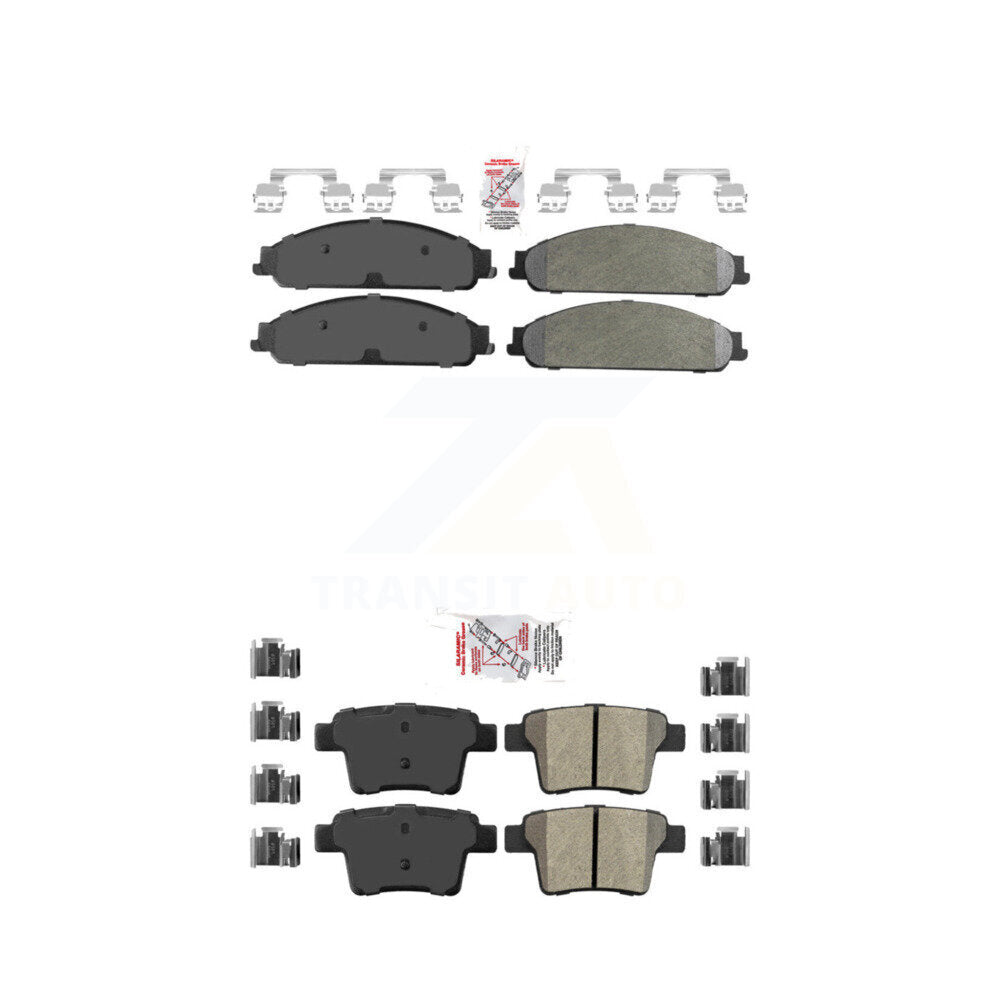 AmeriBRAKES KNF-101459 Disc Brake Pad for 2005-2009 Ford Taurus, Ford Taurus X and More - Front and Rear
